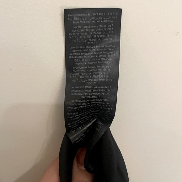 Black Peek-A-Boo Lace Slit Mini Skirt | Marciano | Size S - Picture 7 of 7